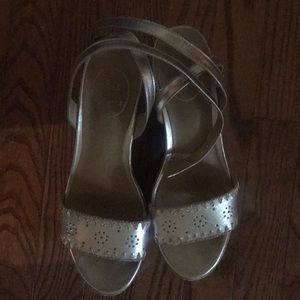 Gold Jack Rogers Wedges